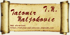 Tatomir Maljoković vizit kartica